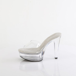 Fabulicious MARTINI-501 Transparent Heeled Mules Women