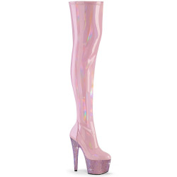 Pleaser BEJEWELED-3000-7 Rose Hologram Patent Strass