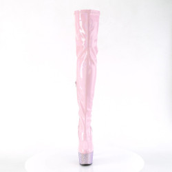 Pleaser BEJEWELED-3000-7 Rose Hologram Patent Strass