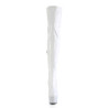 Pleaser BEJEWELED-3000-7 White Hologram Patent Strass