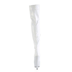 Pleaser BEJEWELED-3000-7 White Hologram Patent Strass