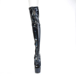 Pleaser BEJEWELED-3011-7 Black Hologram Patent Strass