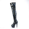 Pleaser BEJEWELED-3011-7 Black Hologram Patent Strass