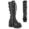 Demonia ASSAULT-218 Black Vegan Platform Women Boots