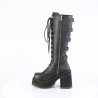 Demonia ASSAULT-218 Black Vegan Platform Women Boots