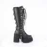Demonia ASSAULT-218 Black Vegan Platform Women Boots