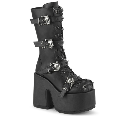 Demonia CAMEL-115 Black Vegan Chunky Platform Boots
