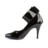 Pleaser VANITY-434 Patent High Heeled Ankle Cuff Pumps