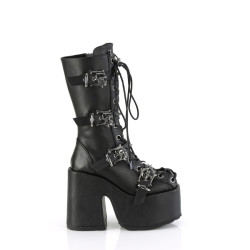 Demonia CAMEL-115 Black Vegan Chunky Platform Boots