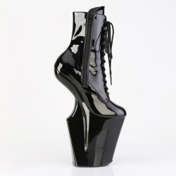 Pleaser WORSHIP-1020 Black Patent Women's Ankle Boots