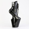 Pleaser WORSHIP-1020 Black Patent Women's Ankle Boots