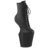 Pleaser WORSHIP-1020 Black Vegan Leather Ankle Boots