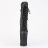 Pleaser WORSHIP-1020 Black Vegan Leather Ankle Boots