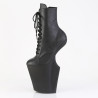 Pleaser WORSHIP-1020 Black Vegan Leather Ankle Boots