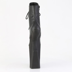 Pleaser WORSHIP-1020 Black Vegan Leather Ankle Boots