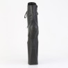Pleaser WORSHIP-1020 Black Vegan Leather Ankle Boots