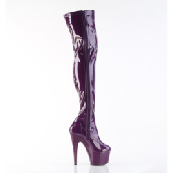 Pleaser ADORE-3000 Purple Platform Over The Knee Boots