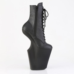 Pleaser WORSHIP-1020 Black Vegan Leather Ankle Boots