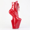 Pleaser WORSHIP-1020 Red Patent High Heeled Ankle Boots
