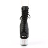 Pleaser BEJEWELED-1021-7 Black Vegan Leather Silver