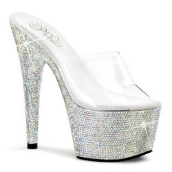 Pleaser BEJEWELED-701DM Strass Platform High Heels Mules