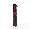 Pleaser INFINITY-1020FH Black-Red Patent Ankle Boots