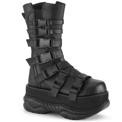 Demonia NEPTUNE-210 Black Vegan Platform Men Boots