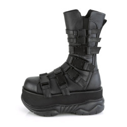 Demonia NEPTUNE-210 Black Vegan Platform Men Boots