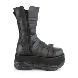 Demonia NEPTUNE-210 Black Vegan Platform Men Boots