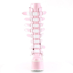 Demonia SWING-815 Rose Hologram Platform Knee Boots