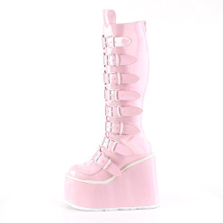 Demonia SWING-815 Rose Hologram Platform Knee Boots