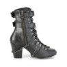 Demonia VIVIKA-128 Black Vegan Block Heel Ankle Boots