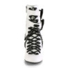 Demonia VIVIKA-128 White Vegan Block Heel Ankle Boots