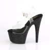 Pleaser BEJEWELED-708DM Black Strass Platform High Heels