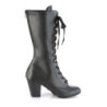 Demonia VIVIKA-205 Black Vegan Block Heel Knee Boots