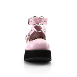 Demonia SPRITE-02 Rose Patent Maryjane Platform Shoes