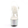 Pleaser BEJEWELED-708DM Silver Strass Platform High Heels