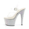 Pleaser BEJEWELED-708DM Silver Strass Platform High Heels