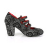 Demonia VIVIKA-38 Black Silver Maryjane Block Heel Pumps
