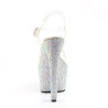 Pleaser BEJEWELED-708DM Silver Strass Platform High Heels