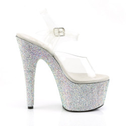 Pleaser BEJEWELED-708DM Silver Strass Platform High Heels
