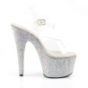 Pleaser BEJEWELED-708DM Silver Strass Platform High Heels