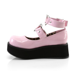 Demonia SPRITE-02 Rose Patent Maryjane Platform Shoes
