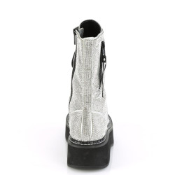 Demonia EMILY-362 Silver Vegan Platform Boots Women