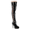 Devious INDULGE-3026 Patent Platform Thigh High Boots