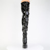Devious INDULGE-3026 Patent Platform Thigh High Boots