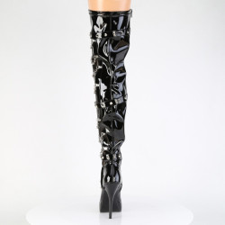 Devious INDULGE-3026 Patent Platform Thigh High Boots