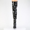 Devious INDULGE-3026 Patent Platform Thigh High Boots