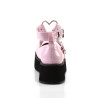 Demonia SPRITE-02 Rose Patent Maryjane Platform Shoes