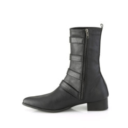 Demonia WARLOCK-110-B Black Vegan Winklepicker Men Boots